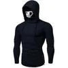 Heren Sweatshirt Hoodies Masker Skull Pure Color Pullover Lange mouw Hooded Sweatshirt Tops Blousec Lange Mouwen Mens Hoodies