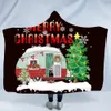 Couverture à capuche de Noël Adultes Childs 3D Imprimé en peluche Sherpa Polaire Couvertures Jeter Cape Capes Chaud Serviette Douce GGA2588