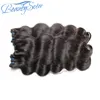 Beautysister virgem brasileira remy feixes de cabelo humano tece 5 pacotes lote cutícula alinhada extensões de cabelo virgem tece natural co201q