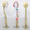 Dettagli su Movie Tangled Princess Rapunzel Wig Cosplay Full Wigs Long Blonde intrecciato