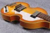 5 struny Hofner H500 / 1-CT skrzypce Bass Vintage Sunburst Archtop Semi Hollow Body Spurce Top Electric Bass Gitara Flame Maple Side Back