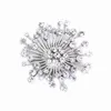 1.6 cal Rhod Silver Plated Vintage Snowflake Broszka Podzespoły