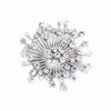 Broche flocon de neige vintage plaqué argent rhodié de 1,6 pouces