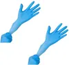 100pcs / box gomma nitrile usa e getta guanti impermeabili blu industriale guanti di nitrile Guanti della cucina colore blu profondo