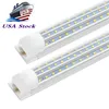 V-Shaped 2FT 3FT 4FT 5FT 6FT 8FT 120W Kylare dörr LED-rör T8 Integrerade LED-rör Dubbel sidor LED Lyser 100-305V lager i USA