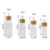 1 PC Frost Glost Glass Garrafa 5ml 10ml 15ML 30 ML Embalagem Embalagem Embalagem Embalagem Containers Garrafas de óleo essencial Pequeno Perfume Recarregável FO