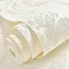 Yazi Embossed 3D Tapety Złoto Papiery Wall Decor Damask Europa Samoprzylepna tapeta na ściany w rolkach Salon