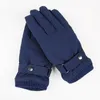 男性の冬のアウトドアスポーツ防水運転暖かい綿の手袋クールなスクリーンタッチ5本の指の手袋