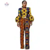 Rompers African Cloths for Women Bodysuit rompers saps affican bazin print dashiki pants with phort sleeve plus size brw wy2323