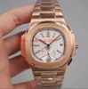 3 kolor luksusowy Wysokiej jakości marka zegarek 40 5 mm nautilus 5980 1R-001 Classic 18K Rose Gold Asia Mechanical Transparent Automatic Me262J