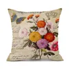 45*45 cm Classic Sunflower Cotton Linen Linen Pillow Car Seat Pillow SOFA CUSHION Office Home Decoration Pillow Case Endast