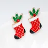 DHL Women Christmas Hat Earrings High-quality Santa Claus Hat Shaped Stud Earrings Fashion Christmas Ear Decoration Festival Ear Studs