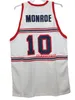 Basketball Jerseys College Winston Salem # 10 Earl A Pérola Monroe Retrocesso Jersey Malha Costume Bordado Personalizado tamanho grande S-5XL