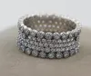 Anel de jóias de prata esterlina 925 para anel de fascinação vintage pan-dora com clear cz diamante moda mulheres anéis com caixa original W144