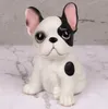 Francês Bulldog Estátua Simulação Animal Bonito Cão Acessórios de Decoração Para Casa Para Sala de estar