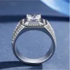 Wholesale-and American fashion ring luxury designer jewelry explosion models CZ diamond fashion silver plated men's ring free shipping