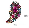 4.4 Inch Luxury Brooch Big Clear Crystals Rhinestone Wedding Bridal Pins Brooches New Arrival High Quality Stunning Diamante Women