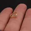 Серебряный и золотой цвет 20gx8mm Пирсинг Носа Ювелирные Изделия Cz Хооп Ноздря Кольцо Цветок Спираль Хряща Козелка Серьги