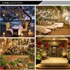 7m 12m 22m Lampade solari Luci a stringa LED 100/200 LED Fata all'aperto Vacanze Festa di Natale Ghirlande Prato Giardino Impermeabile