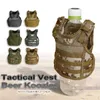 Cqc Military Tactical Beer Molle Vest Beverage Cooler Drink Holder Mini Gilet da caccia in miniatura Coperchio bottiglia di vino C19041501