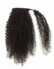 Queue de cheval afro crépue bouclée 100 % cheveux humains avec cordon de serrage avec clips dans les extensions de cheveux pour femme cheveux brésiliens vierges Remy 1 pièce 140 g