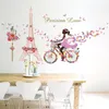 Charming Romantic Fairy Girl Wall Sticker For Kids Rooms Flower butterfly LOVE heart Wall Decal Bedroom Sofa Decoration Wall Art8227114