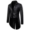 Мужские костюмы Blazers Charm Mens Shaincoat длинная куртка Goth SteamPunk Fit Suit Cardingan Parts Cosplay Praty Односнабженная грудья Глотная форма OU