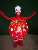 Regalo di Natale Rosso blu verde oro viola rosa giallo Costume della mascotte della sfera del regalo di Natale Costume del personaggio Adulto Size261U