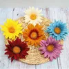 Fake Sunflower Head Dia. 4.53 "Simulatie herfst chrysanthemum voor DIY bruids boeket pols bloem achtergrond decoraties