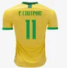 2019 camiseta de fútbol de Brasil casa local 2020 camiseta de fútbol de brasil COUTINHO VINICIUS camiseta de fútbol hombre mujer y niño kits Uniforme de fútbol