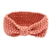 Virka Baby Varm Headband Kids Knit Knut Headband Twisted Bowknot Headwrap Girl Barn Fotografera Barn Hårtillbehör