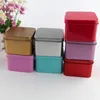 20pcs Metal Storage Box Tin Jar Square Scrub Box Organizer Wedding Christmas Birthday Gift Boxes Small Things Container267c