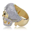 Joyas de oro de Hip Hop Helado los anillos de calavera para hombres Nuevos anillos de diamante de alta calidad para hombres