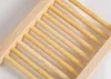 Natural Bamboo Trays Wholesale Wooden Soap Dish Wooden Soap Tray Holder Rack Plate Box Container for Bath Shower Bathroom GB1635