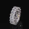 Iced Out Diamond Ring Luxury Designer Jewelry Mens Rings Hip Hop Bling Gold Silver Wedding Engagement Love Promise Charms 6761787