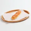 Placas de madeira maciça grossa bandejas eco-friendly snack candy bolo de armazenamento de madeira pratos artesanais bandeja de pão DH487
