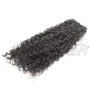 VMAe Peruvian Hair Cuticle Aligned Natural Black Full Head Virgin 120g 140g 160g Kund anpassad Kinky Curly Clip i hårförlängning