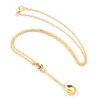 Charm Tiny Tea Lepoon Hang ketting met kroon ketting 3 kleuren Creatieve mini Long Link Sieraden Lepel kettingen3342246