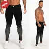 Erkek Skinny Jeans 2019 Süper Skinny Jeans Erkekler Sigara Yırtık Streç Kot Pantolon Elastik Bel Büyük Boy Avrupa W36 zm01 T191019