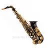 SUZUKI Saxofone alto Bronze Eb Tune Tocar instrumentos musicais E-flat Preto Corpo de níquel Laca dourada Saxofone com bocal