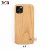 Partihandel Eco-Friendly Natural Cherrywood Cell Phone Fodral Shocktproof för iPhone 11 12 Pro Max XS XR X Back Cover