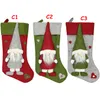 19 inch Hanging Christmas Stocking Kits Felt Applique Classic Socks for Xmas Home Decor Candy Gift Bag Holders for Kids