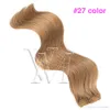 1226 tum Clip Ins europeiska brasilianska mänskliga hår Silk raka förlängningar obearbetade 180 g naturliga svarta Goldenins Human Hair Ext1293733