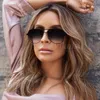 Mulheres Marca Designer moda óculos de sol mulheres enorme piloto sol óculos para mulheres moda tonalidade uv400 lunettes femme