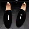 Style Fashion New Suede Leather Embroidery Loafers Mens Casual Printed Moccasins Shoes Man Designer Party Driving Flats