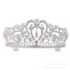 Bling Bing Hochzeit Tiaras Kronen Kristalle Braut Krone Kamm Diamant Schmuck Strass Stirnband Haar Geburtstag Jahrestag Party Zubehör