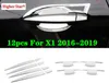High quality 8pcs car door handle decoraiton protection cover+4pcs ABS chrome door handle bowl cover for BMW X1,320Li