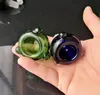 Multicolor foam head bongs accessories , Unique Oil Burner Glass Bongs Pipes Water Pipes Glass Pipe Oil Rigs Smoking with Dropper