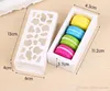 Hollow Macaron Box Cupcake Container Valentine Choklad Förpackning Bakpaket Macaron Packing Paper Cake Boxes 4 * 6 * 13cm