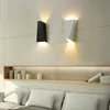 Alimentatori Modern Breve Style Bedroom Bedroom Corridoio Lampada da parete Lampada da parete LED (Black Body Warm White Light)